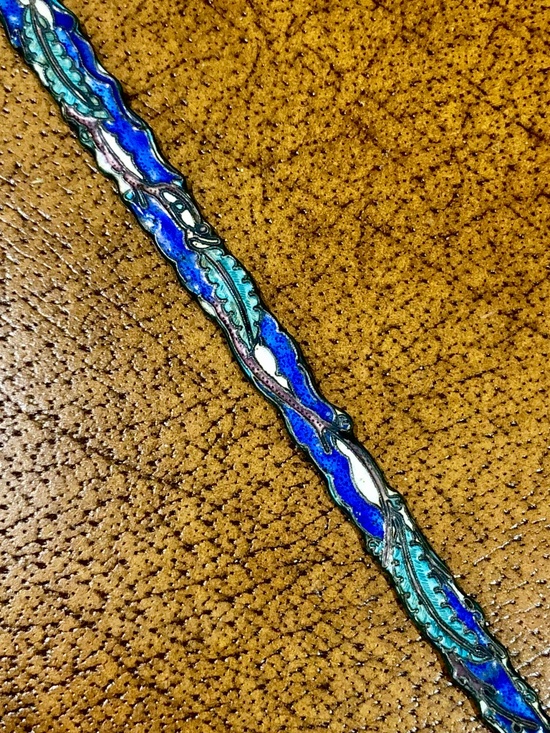 Antique Chinese Silver Enamel Floral Double Hair Pin 10” Wedding Hair Piece main image 4